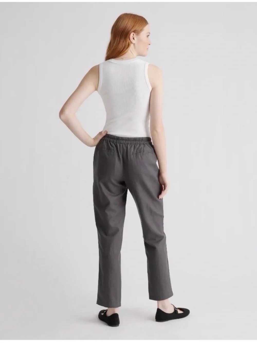 QUINCE Cotton Linen Twill Straight Leg Pant